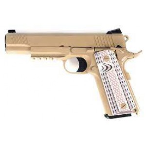 Страйкбольный пистолет WE Colt M45A1 Tan, металл, GBB (WE-E015-M45A1-TAN)